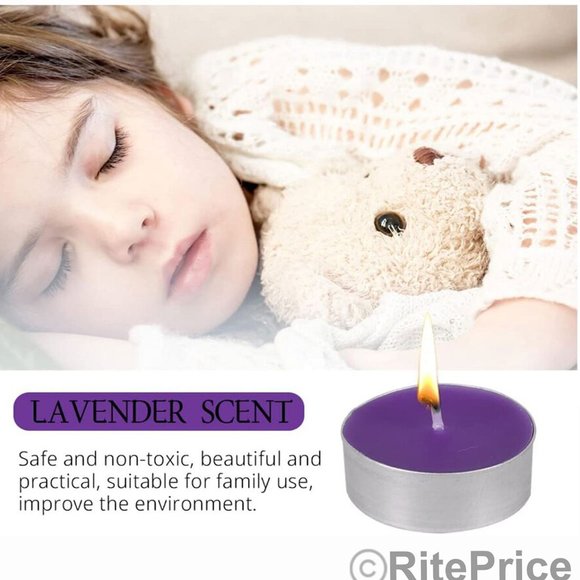 30 PCS Lavender Tealight Candles Highly Scented w/ Essential & Natural Oils -New - Picture 8 of 8